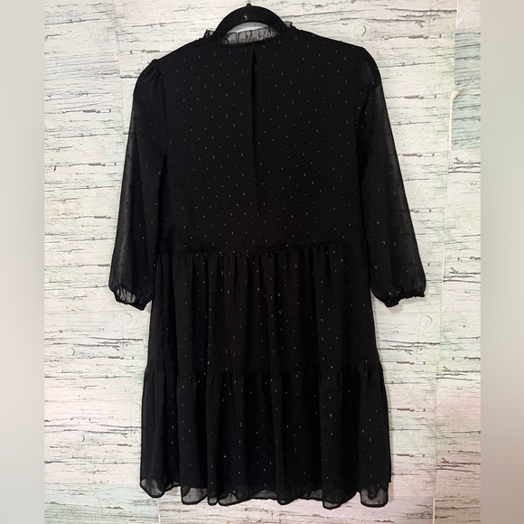 Reitmans Black Sheer Sleeve Mini Dress - Picture 10 of 10